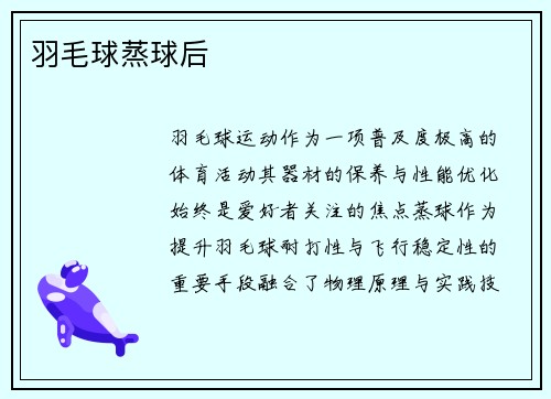 羽毛球蒸球后